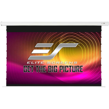 Elite Screens VMAX Tab-Tension 3 Series CineWhite ISF 115" 16:9 4K/8K Ultra HD Wall/Ceiling Mount Motorized Projector Screen