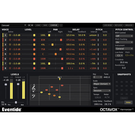 Eventide Octavox 8-Voice Diatonic Pitch Shifter Plug-In, Download