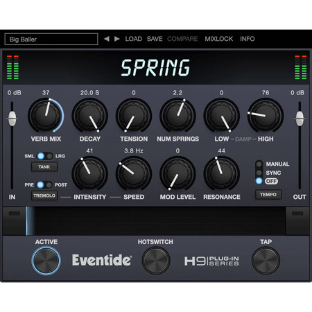 Eventide Spring H9 Series Tube Amp-style Reverb Plug-In, Download