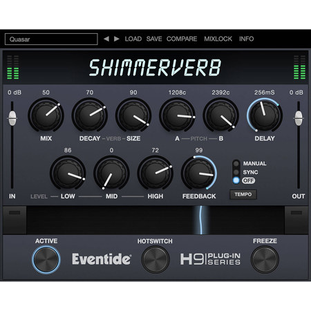 Eventide ShimmerVerb H9 Series Ethereal Reverb w/Pitch Shifting Plug-In,Download