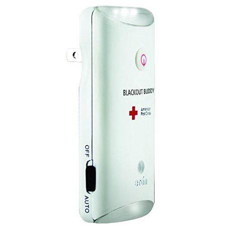 American Red Cross Blackout Buddy Emergency Flashlight – Swivel Night Light, Auto-On During Power Outages, Rechargeable