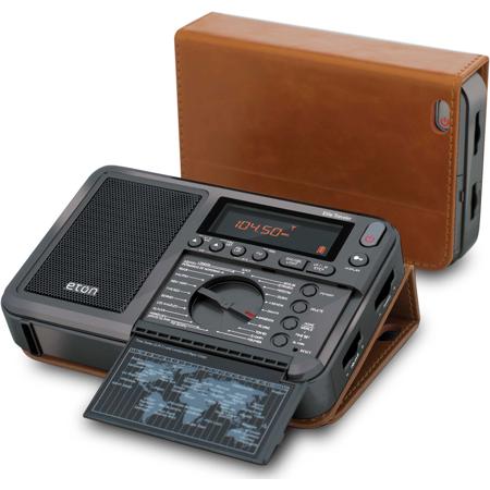 Eton Elite Traveler AM/FM/LW/Shortwave Radio w/ RDS & Custom Leather Carry Cover