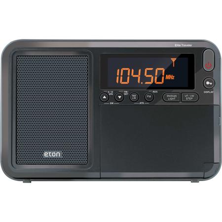 Eton Elite Traveler AM/FM/LW/Shortwave Radio with RDS & Custom Leather Carry Cover