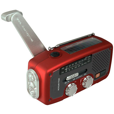 Eton FR160 Microlink Self-Powered AM/FM/NOAA Weather Radio, Red
