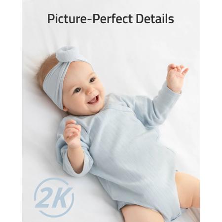 eufy Baby Monitor 2 2K Wi-Fi Camera, White