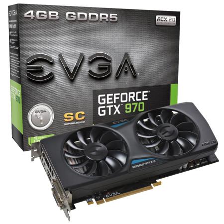 EVGA GeForce GTX 970 SC 4GB Gaming Graphics Card, ACX 2.0