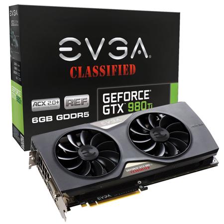 EVGA GeForce GTX 980 Ti Classified 6GB Gaming Graphics Card, ACX 2.0