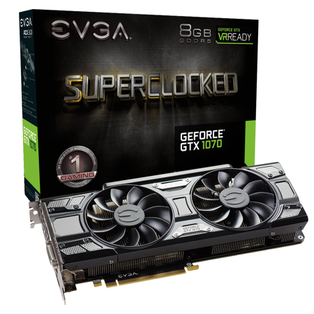 EVGA GeForce GTX 1070 8GB Black Edition SC 1594MHz Gaming Graphics Card