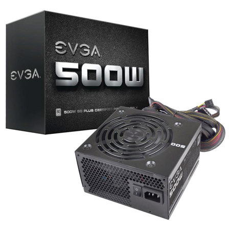 EVGA 500W 80 Plus Power Supply, White Efficiency