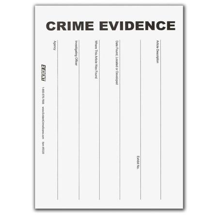 Evident 6x9" Evidence Envelopes, 100 Pack, White