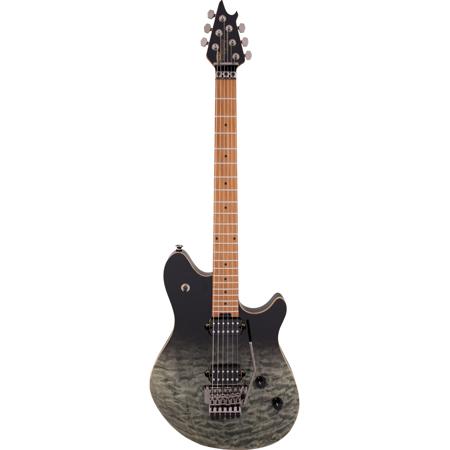 EVH Wolfgang Standard Quilt Maple Electric Guitar, Baked Maple Fingerboard, Black Fade