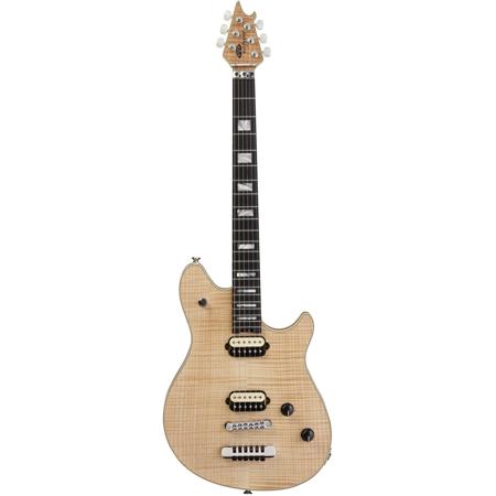 EVH Wolfgang USA Hard Tail 5A Flame Top Guitar with Ebony Fingerboard, Natural