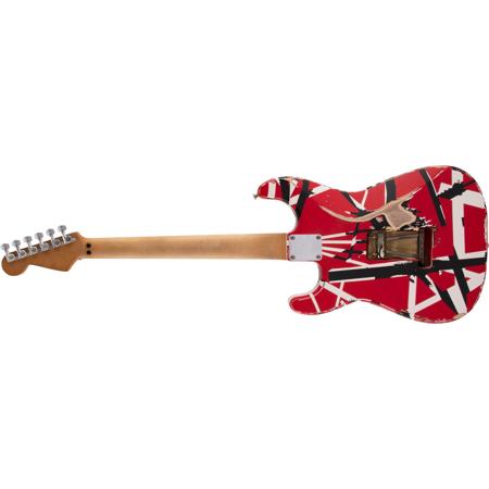 EVH Striped Series Frankie Electric Guitar, Red/White/Black Relic