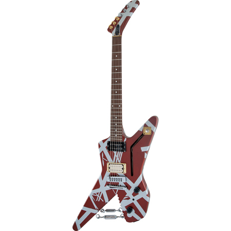 EVH Striped Series Shark Electric Guitar, Burgundy with
