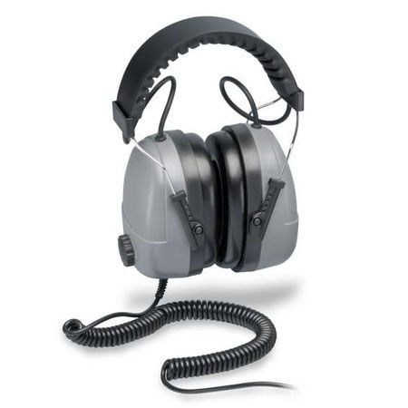 Elvex Com-611 Plug-In Receiver Earmuff, 3.5mm Stereo Plug, 85dB Limiter,25dB NRR