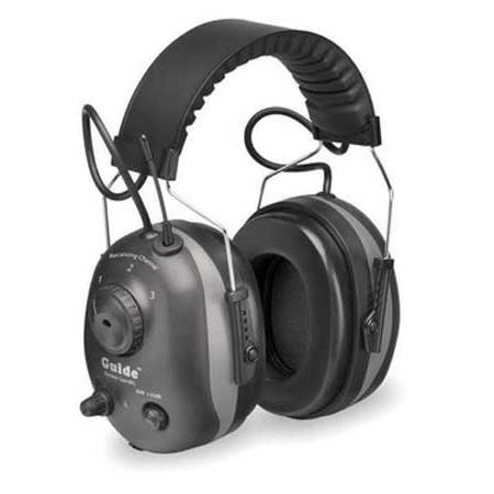 Elvex Guide Receiver Muff Headset, AA Batteries, 25dB NRR