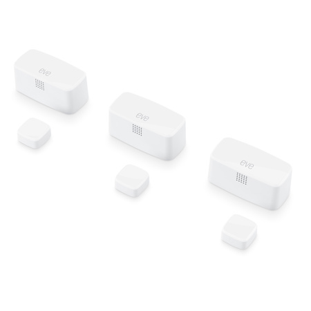 Eve Door & Window Wireless Contact Sensor, 3-Pack