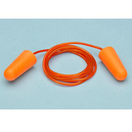Elvex Uni-Fit Corded Disposable Ear Plug, Box of 100 Pairs
