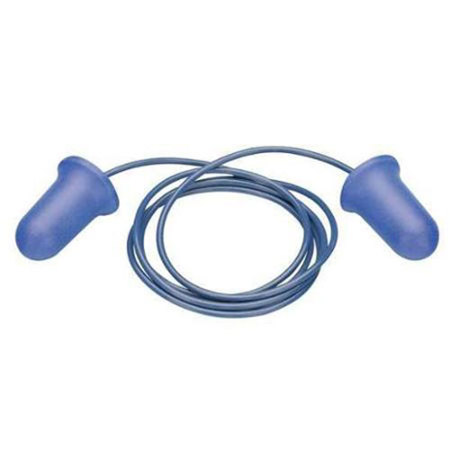 Elvex Blue Corded Disposable Ear Plugs, 100 Pair/Box