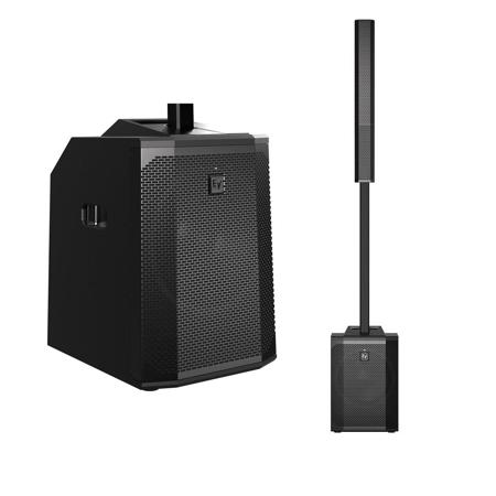Electro-Voice EVOLVE 50 Portable 1000W Bluetooth-Enabled Subwoofer with Column Speaker Array and Pole, Black