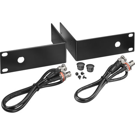 Electro-Voice RE3-ACC-RMK1 Rack Mount Kit for Single RE3 Receiver, Includes 2x Front Mount Antenna Cables, 2x Plastic-Hole Plugs, 2x Rack Ears