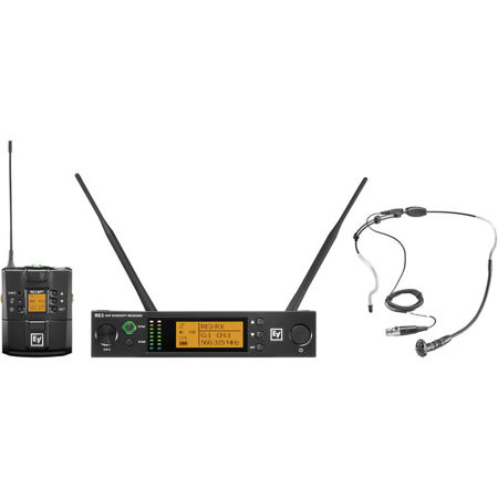 Electro-Voice RE3-BPHW Wireless Bodypack System, Headworn Mic, 560-596MHz