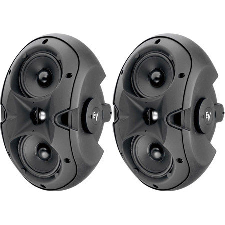 Electro-Voice EVID 4.2T 4" Two-Way Surface-Mount Loudspeaker, Pair, Black