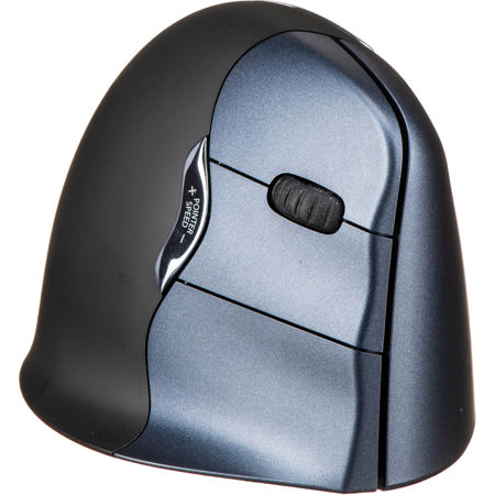 Evoluent VerticalMouse 4 Ergonomic Wireless Mouse, Large, Blue/Black