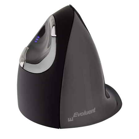 Evoluent VerticalMouse D Ergonomic Wired Mouse, Large, Dark Silver