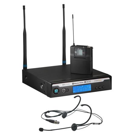 Electro-Voice R300-E-C Head Worn System, Includes R300 Receiver, BP300 Bodypack Transmitter, HM3 Omni-Directional Microphone and Case - C Band: 516-532MHz