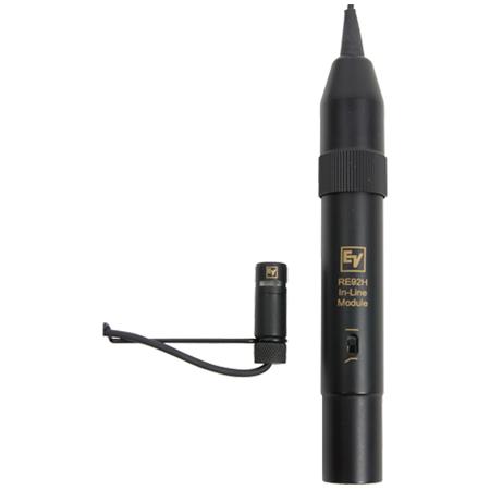 RE92H Cardioid Unidirectional Condenser Hanging Microphone, Black