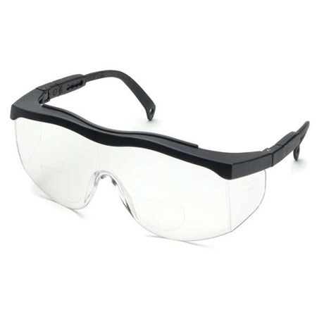 Elvex RX-100-2.5 Reading Glasses, +2.5 Diopter, Clear Lens, Black Frame