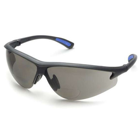 Elvex RX-300 Bifocal Hard Coated Polycarbonate Lens, +2.5 Diopter, Gray Lens