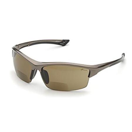 Elvex RX350BR25 Sonoma Polycarbonate Fashion Glasses, +2.5 Diopter, Brown Glass