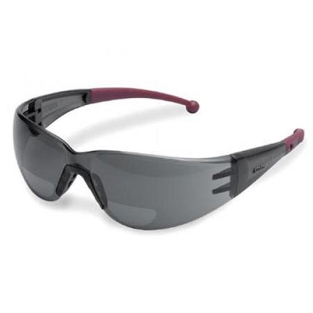 Elvex RX-400 Bifocal Safety Reading Glass, +1.5 Diopter Strength, Gray Lens