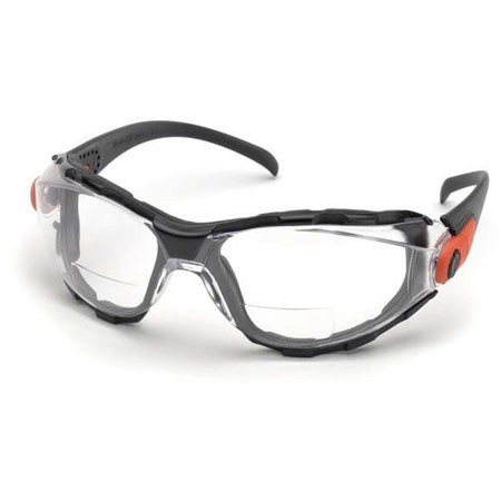 Elvex Go-Specs EVA Foam Lined RX Bifocals, +1.5 Diopter, Anti-Fog, Clear Lens