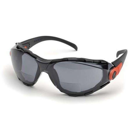 Elvex Go-Specs EVA Foam Lined RX Bifocals, +2.0 Diopters, Anti-Fog, Gray Lens
