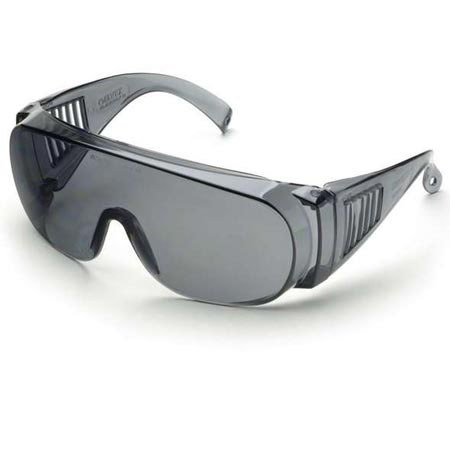 Elvex Ranger Full Coverage Safety Glasses, PC Lens, Gray