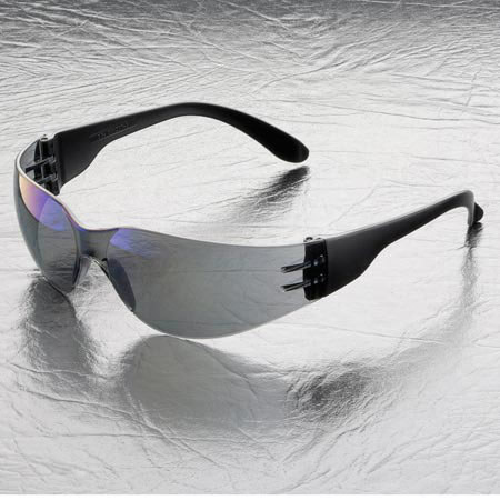Elvex TTS Flash Mirror Hard Coated Polycarbonate Lens, Black Temples