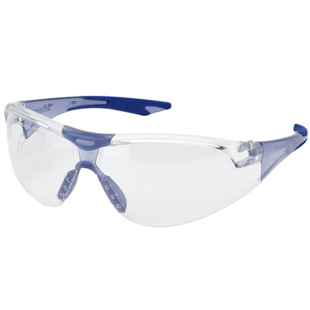 Elvex Avion SlimFit Clear HC/PC Lens, Blue Temples