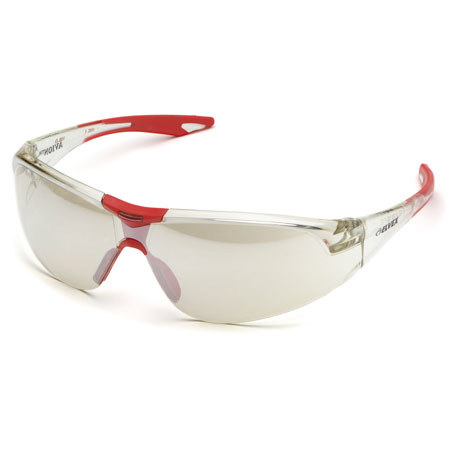 Elvex Avion Indoor/Outdoor PC Lens, Red Nosebridge/Tips