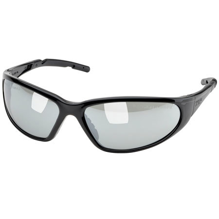 Elvex XTS Mirror Hard Coated Lens, Black Glossy Frame