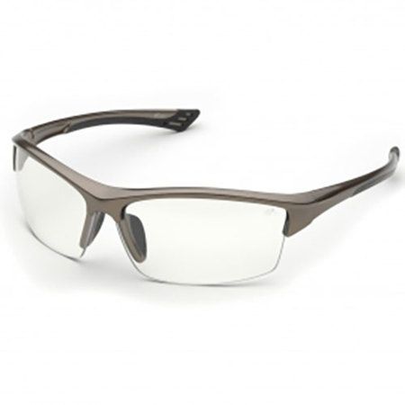 Elvex Sonoma Hard Coated Polycarbonate Lens, Glossy Brown Frame, Clear