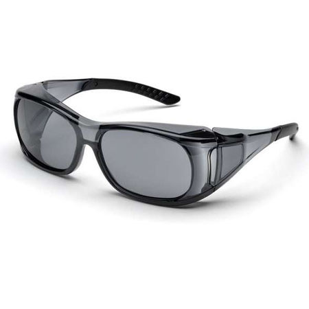 Elvex SG-37G OVR-Specs, PC Lens, Gray Frame & Lens