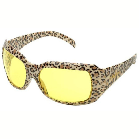 Elvex Chica Safety Glass, Indoor/Outdoor Polycarbonate Lens, Leopard Frame