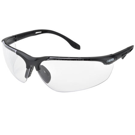 Elvex Sphere-X Ultimate Hard Coated Polycarbonate Lens, Black Frame, Clear