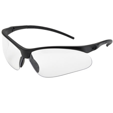 Elvex Flex-Pro Clear HC/PC Lens, Core Flex Adjustable Temples, Black Frame