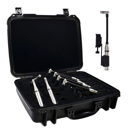 Earthworks DK7 Drum Mic Kit, Includes 4x DM20 Microphones, 2x SR25 Microphones, SR20LS Microphone, 4x RM1 RimMount, 4x PW1 Foam Windscreen, 3x Foam Windscreen, KP1 KickPad - With Earthworks DM20 Mic