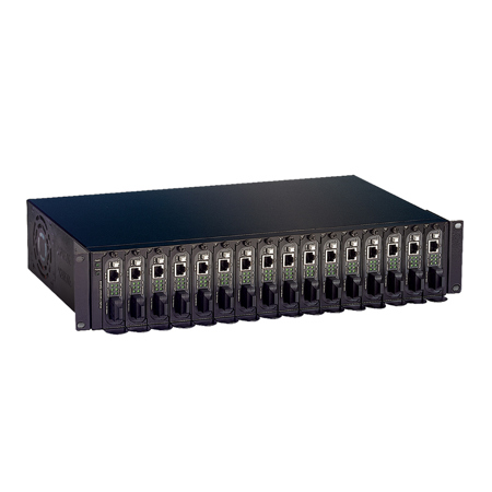 EtherWAN EMC1600 16-Bay Media Converter and Ethernet Extender 2U Rack Mount Chassis
