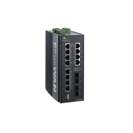 EtherWAN EX73934E-0VB 12-Port Gigabit Managed Ethernet Switch with 4-Port SFP